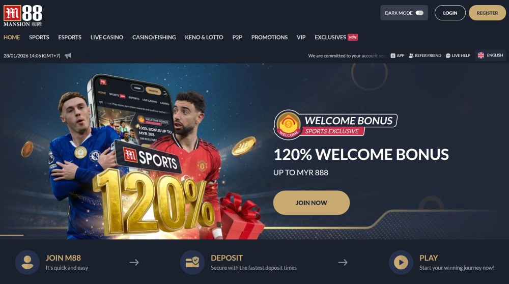 Đăng ký nhà cái M88 - Link vào trang M88mới nhất 2026